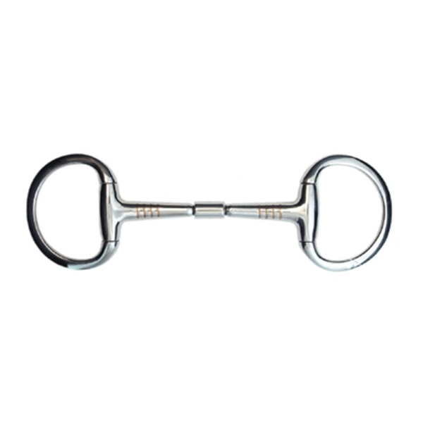 Jacks Imports Stainless Steel Copper Inlay Eggbutt Snaffle Bit 5-1/4" 20140-5-1/4